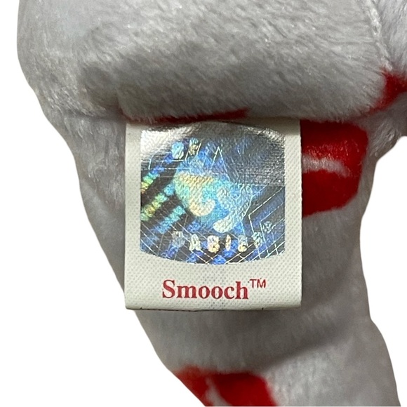 Ty Beanie Baby White Bear with Red Lips - Picture 4 of 5